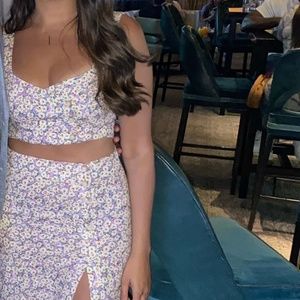 Zara Two Piece Crop Top & Skirt Set